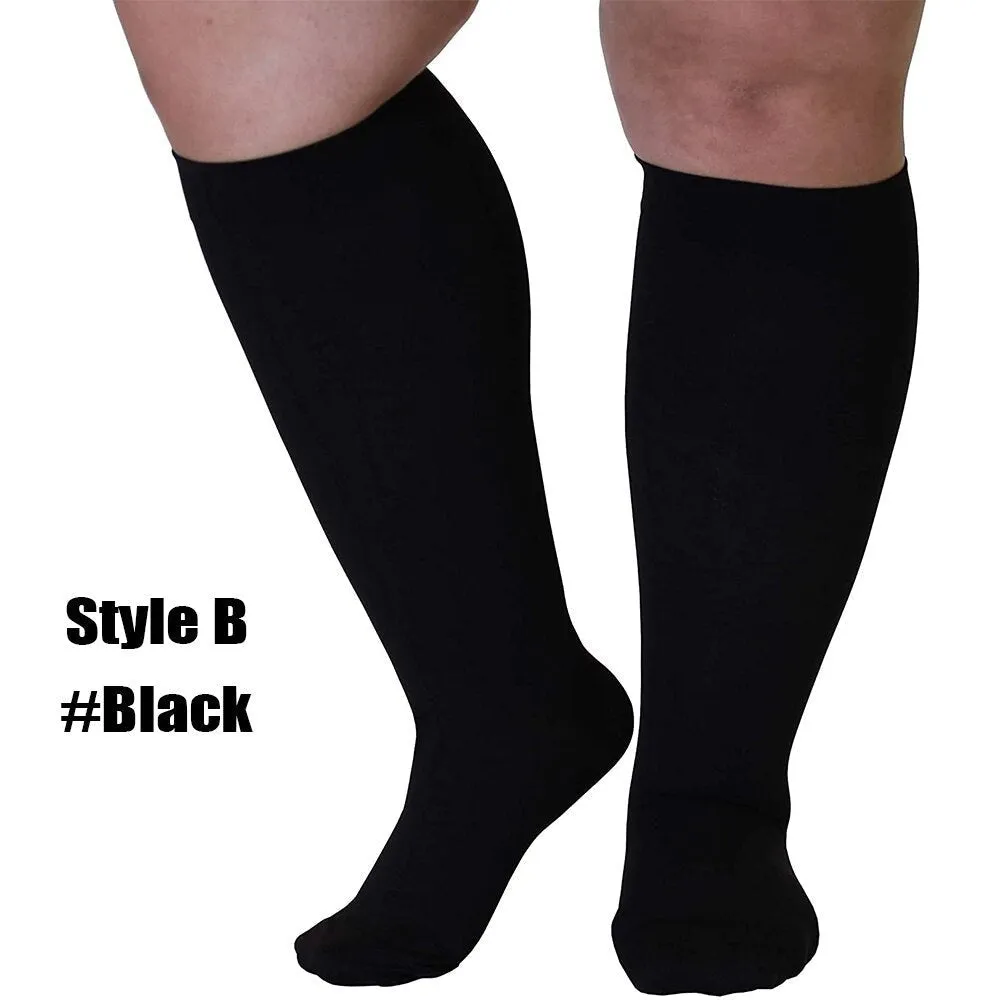 1pair Calf Compression Knee High Stockings for Men Women Anti Varices Sports Running
