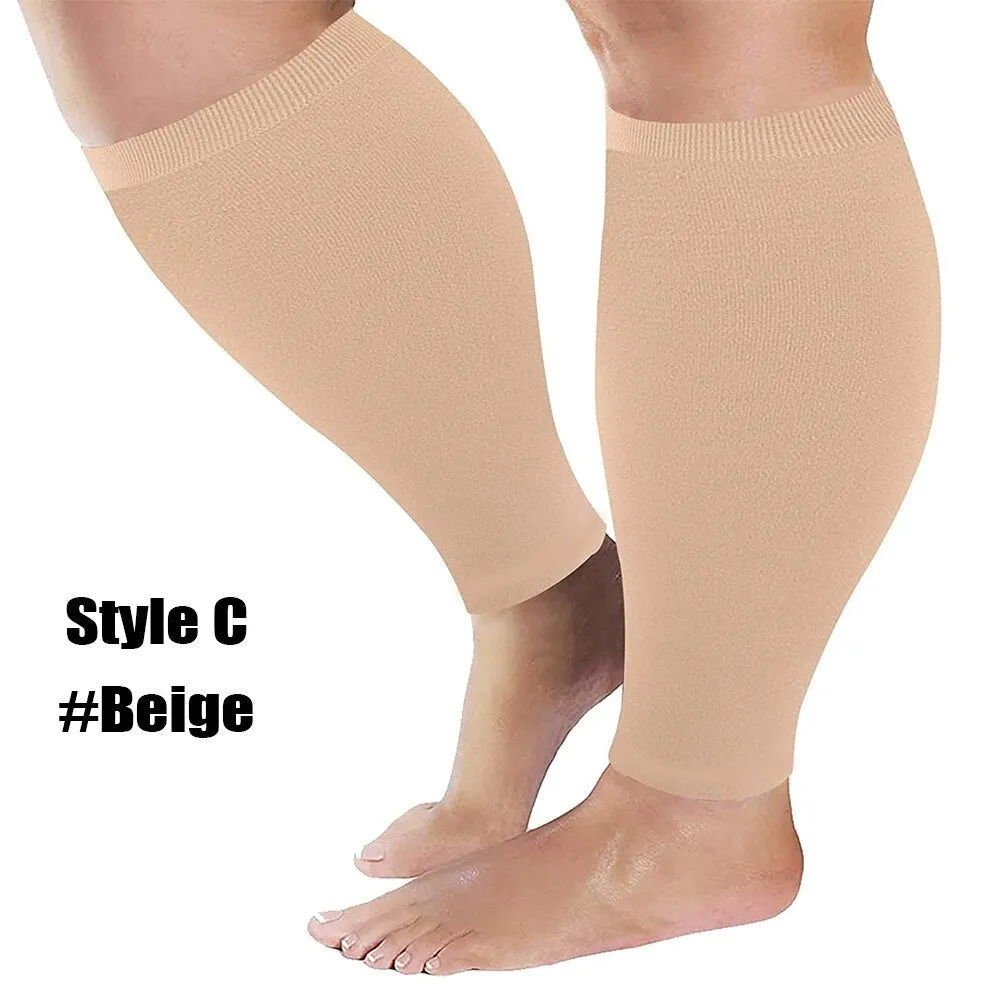 1pair Calf Compression Knee High Stockings for Men Women Anti Varices Sports Running