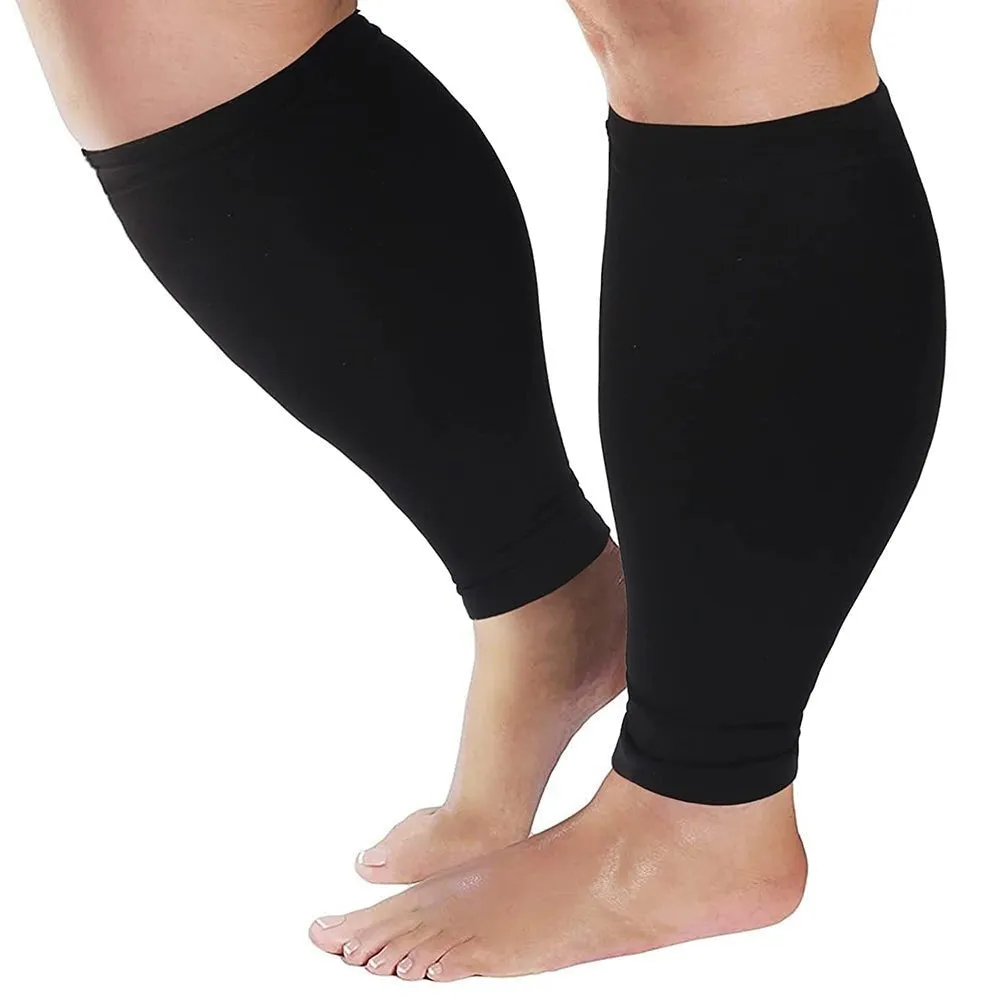 1pair Calf Compression Knee High Stockings for Men Women Anti Varices Sports Running