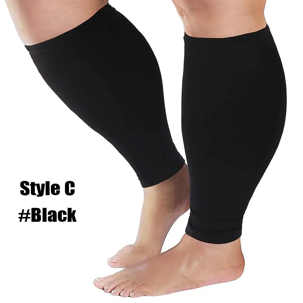 1pair Calf Compression Knee High Stockings for Men Women Anti Varices Sports Running