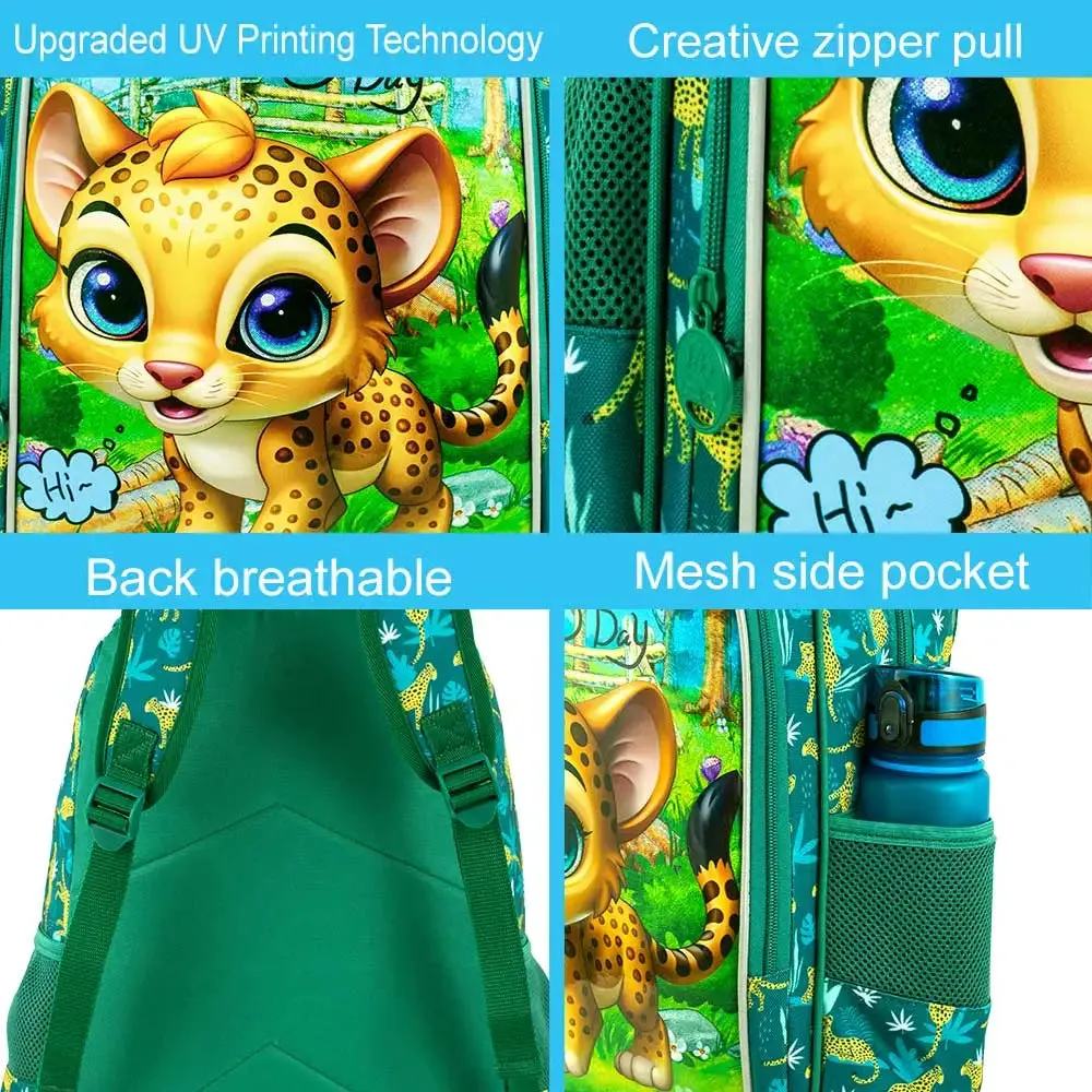 3 Piece Boys Backpack Set 16 Inch Elementary School Bookbag Lunch Box