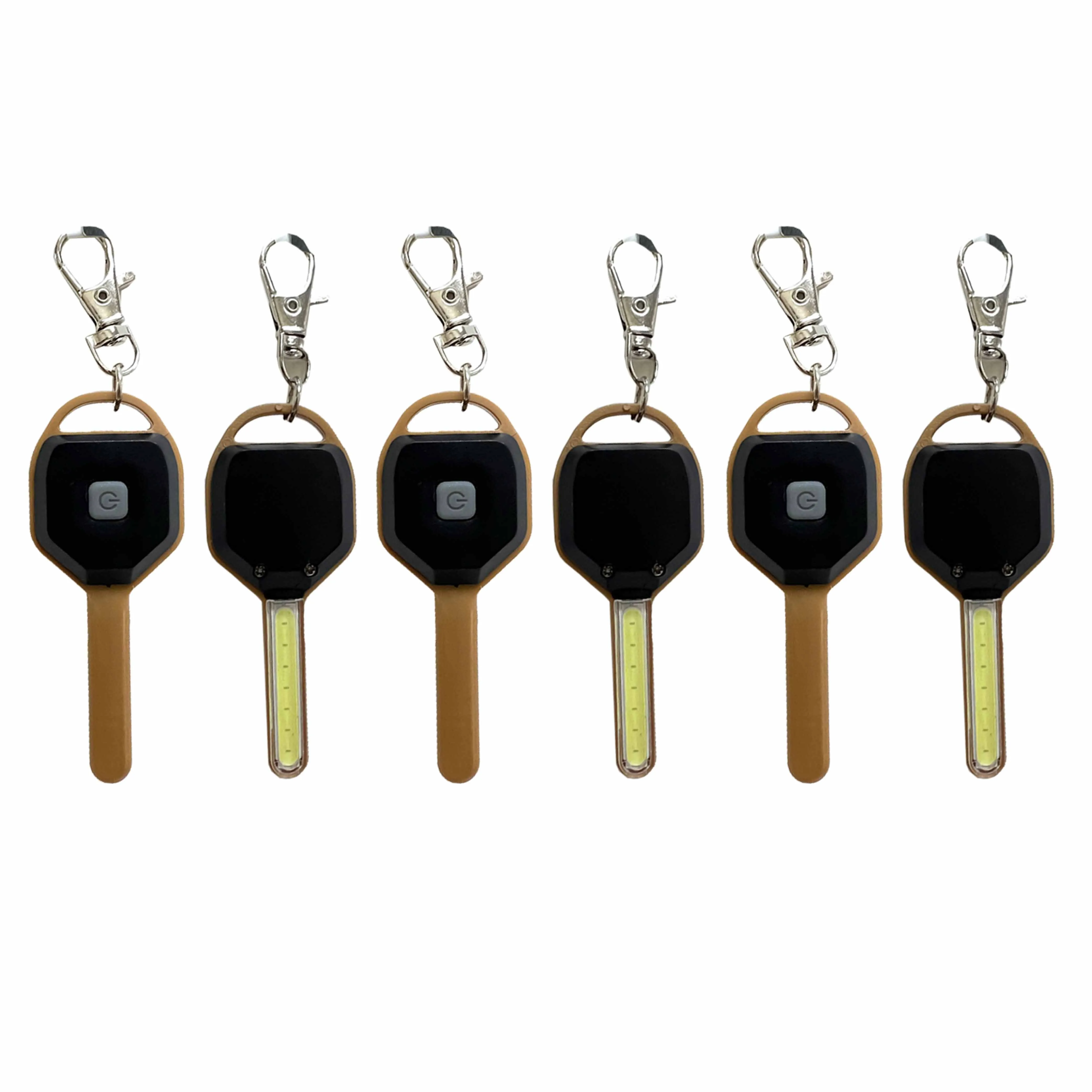 6 Pc Keychain Flashlight Emergency Portable LED COB Light Flash Lamp Key Ring