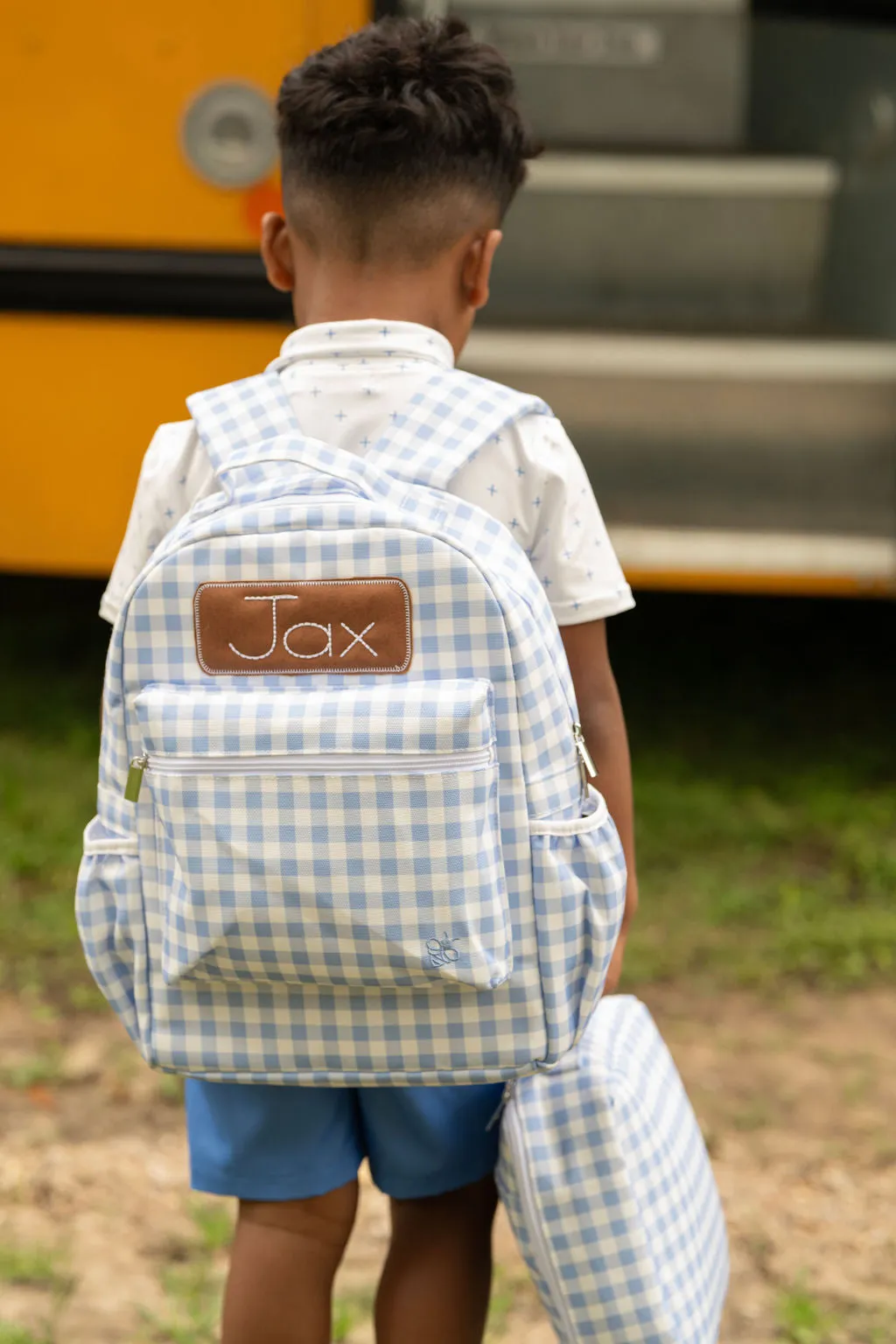 Backpack - Blue Gingham