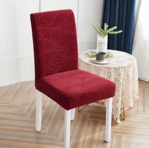 Color Burgundy 3 Stretchable Chair Protector Cover