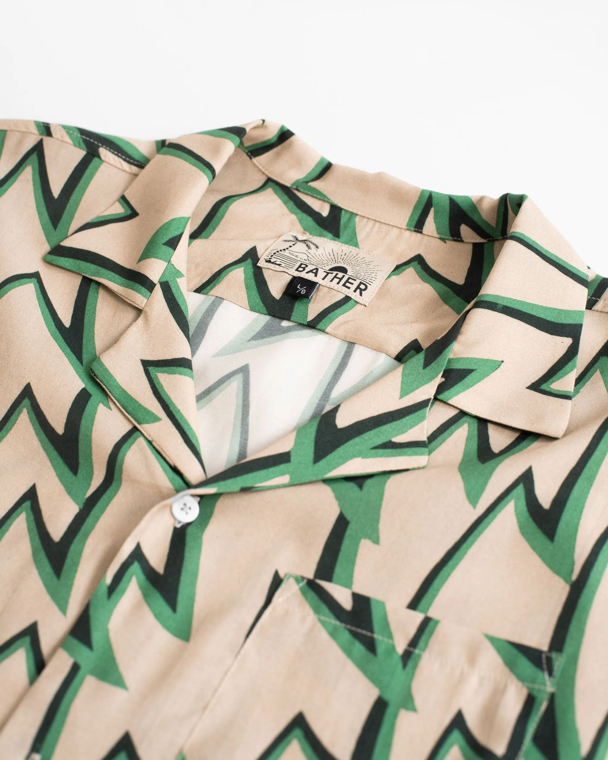 Emerald Jagged Frenzy Camp Shirt