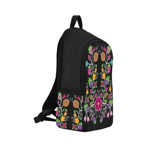 Floral Beadwork-01 Fabric Backpack for Adult