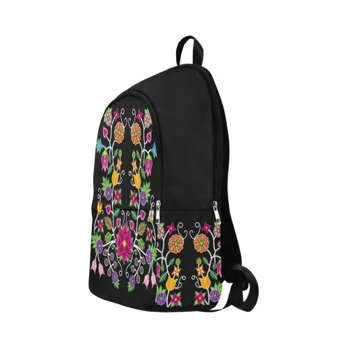 Floral Beadwork-01 Fabric Backpack for Adult