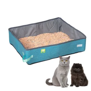 ITANDME Portable & Collapsible Litter Box - Leak-Proof, Waterproof Oxford Material- Easy for travel