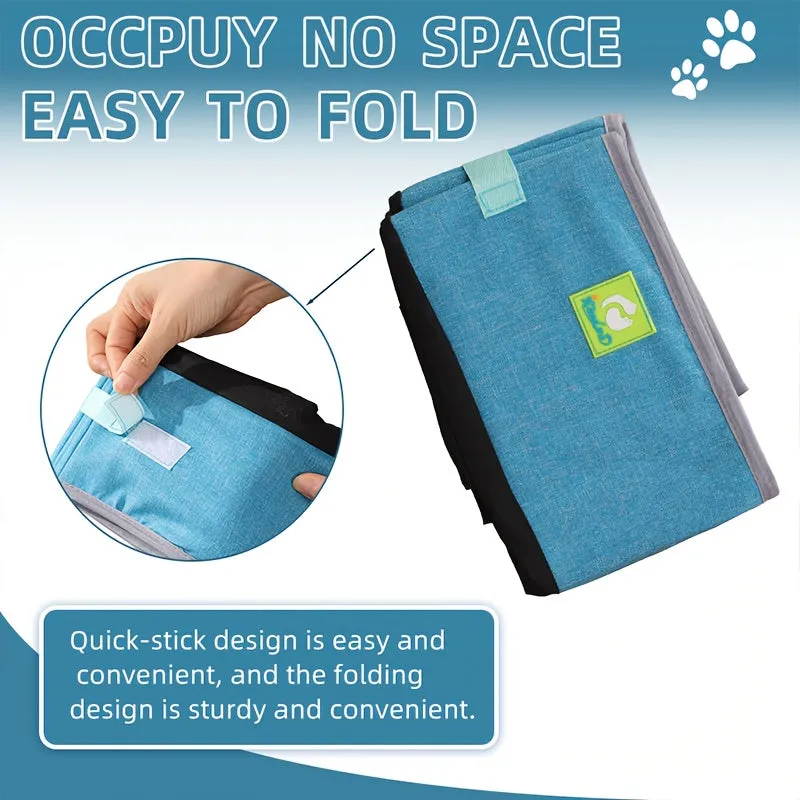 ITANDME Portable & Collapsible Litter Box - Leak-Proof, Waterproof Oxford Material- Easy for travel