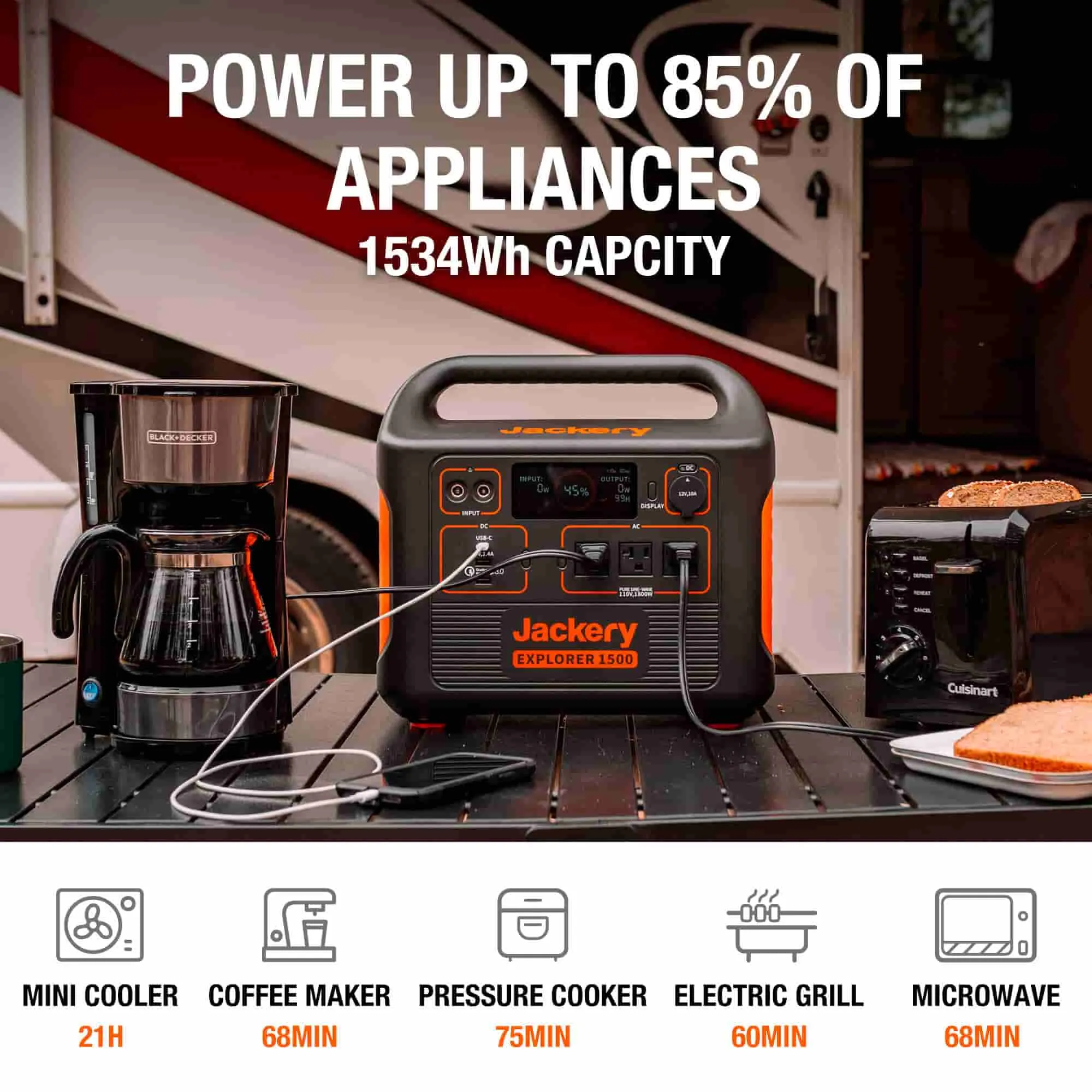 Jackery Explorer 1500 Portable Power Station (Refurbished)