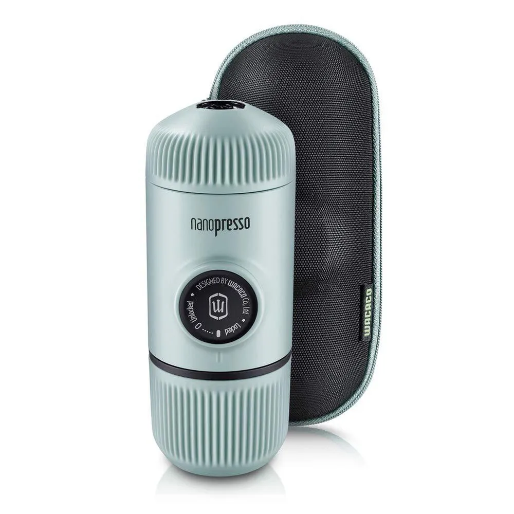 WACACO Elements Nanopresso Portable Espresso Maker with Protective Case (Manually Powered) - Arctic Blue