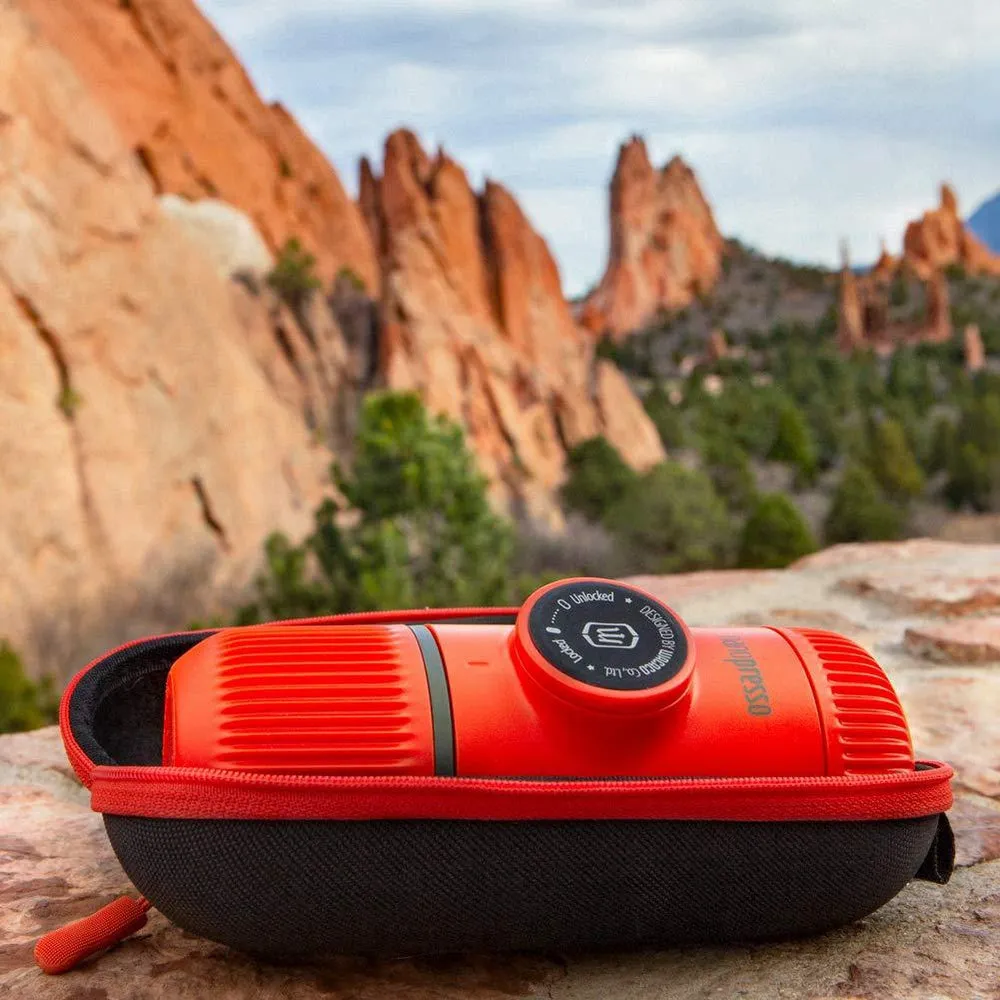 WACACO Elements Nanopresso Portable Espresso Maker with Protective Case (Manually Powered) - Lava Red